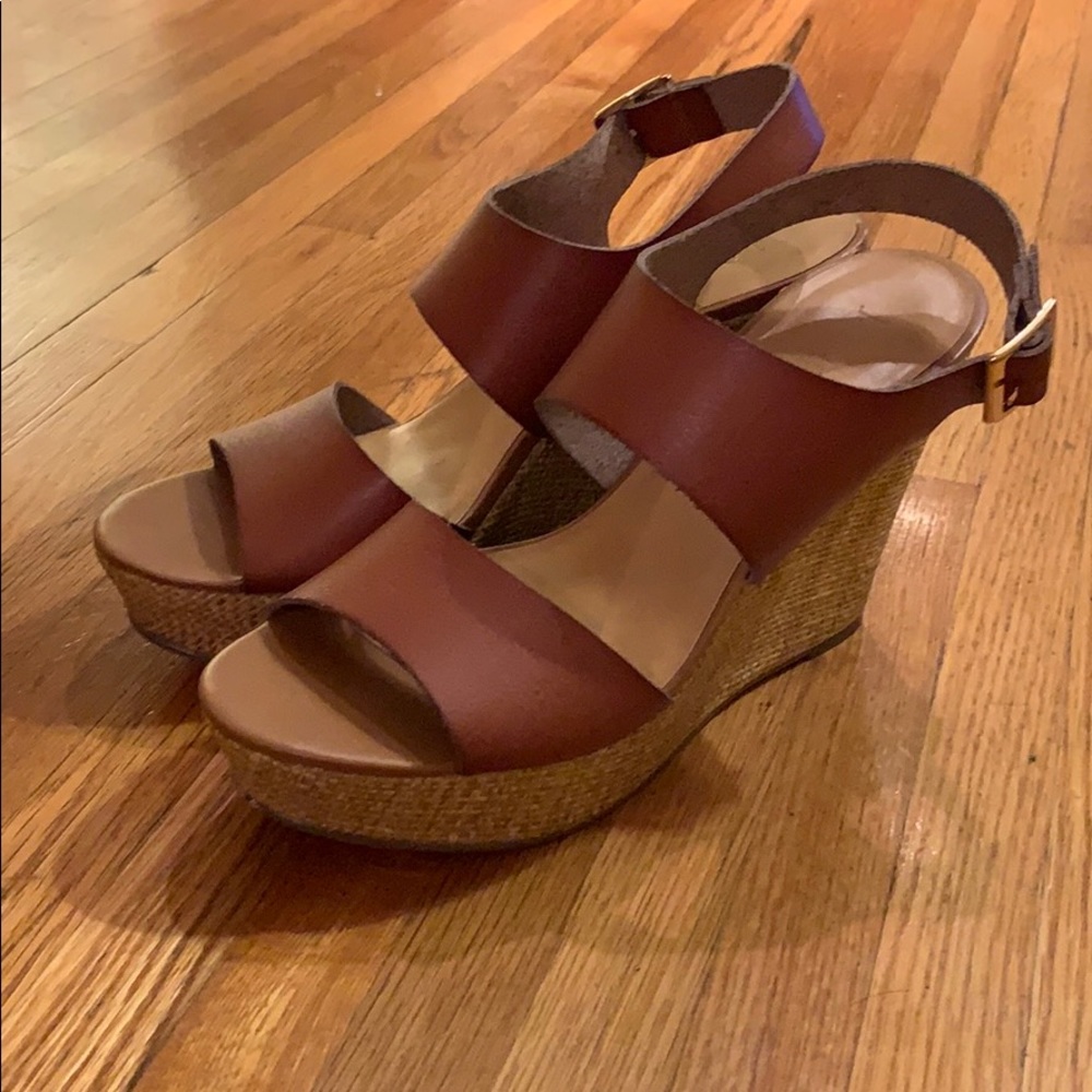 Wedged sandals. Gently used.